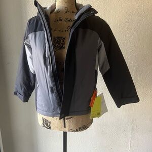 All in Motion Kids Black and Gray Puffer Jacket